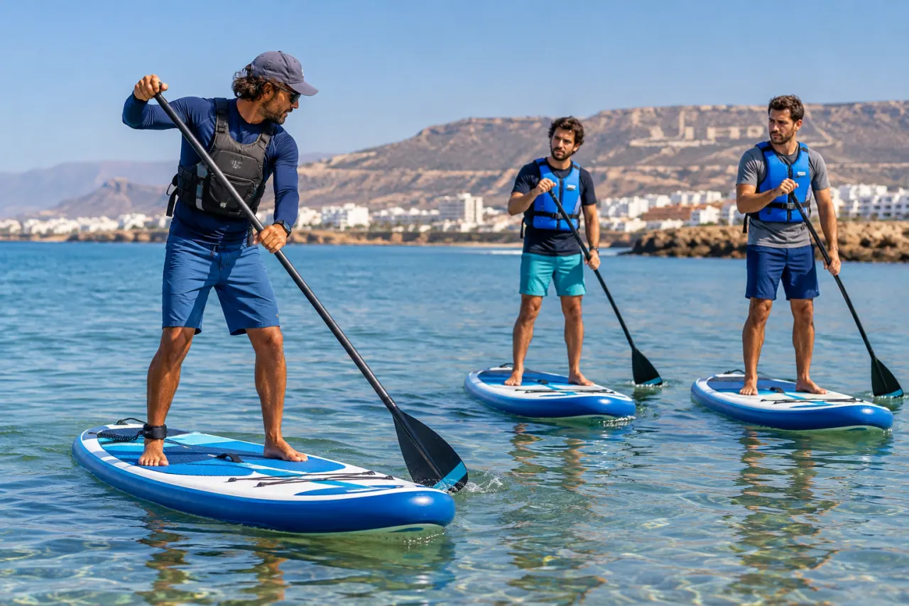Stand-up paddleboarding lesson
