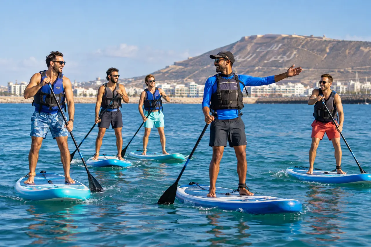 Private paddle group in Agadir bay